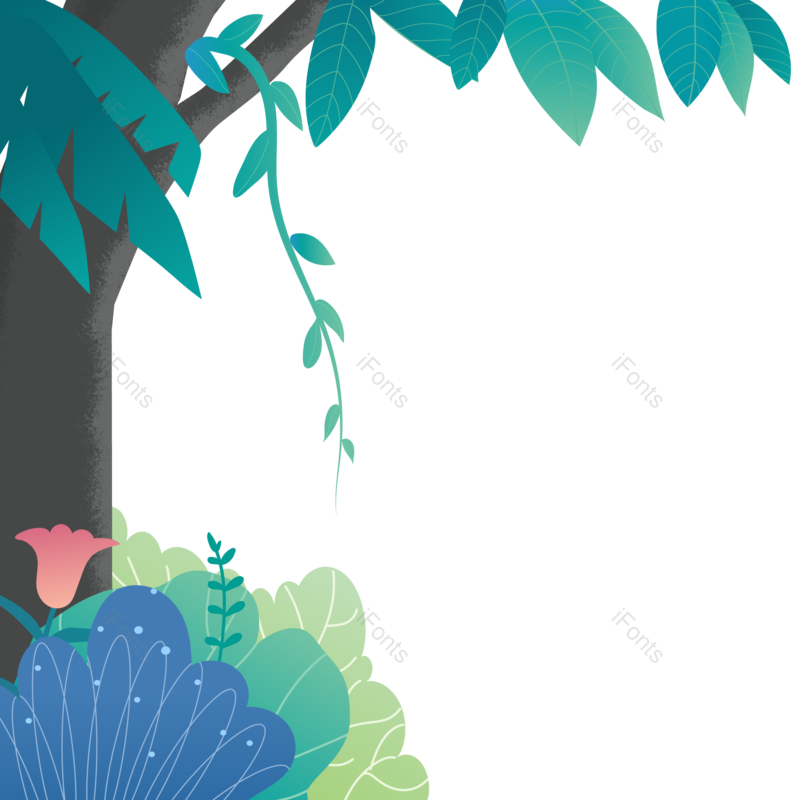 树木图片,春季元素,春天PNG,绿色免抠素材